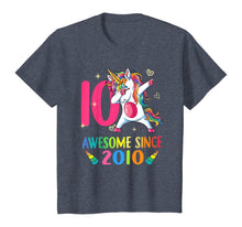 Load image into Gallery viewer, 10 Years Old 10th Birthday Unicorn Dabbing Party T-Shirt
