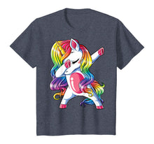 Load image into Gallery viewer, Dabbing Unicorn T shirt Girls Kids Women Rainbow Unicorns