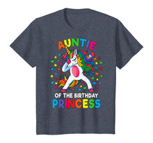 Load image into Gallery viewer, Auntie Of The Birthday Princess Dabbing Unicorn Party Gift T-Shirt