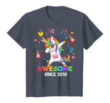 Load image into Gallery viewer, Dabbing Unicorn Awesome Since 2010 - 10th Birthday T-Shirt