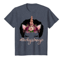 Load image into Gallery viewer, Unicorn Afro Kids Rose Black Girl Magic Birthday Gift T-Shirt