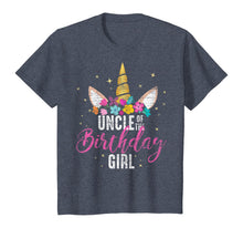 Load image into Gallery viewer, Uncle Of The Birthday Girl Uncle Gift Unicorn Birthday T-Shirt