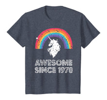 Load image into Gallery viewer, 1970 50th Birthday Gift Unicorn Rainbow 50 Years Old Costume T-Shirt