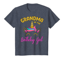 Load image into Gallery viewer, Grandma of the Unicorn Birthday Girl T-Shirt Matching Shirt