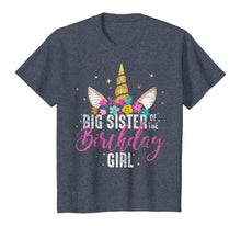 Load image into Gallery viewer, Big Sister Of The Birthday Girl Sister Gift Unicorn Birthday T-Shirt
