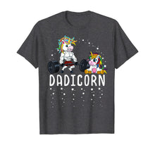 Load image into Gallery viewer, Mens Dadicorn Unicorn Dad Fitness Gym Weightlifting Birthday T-Shirt