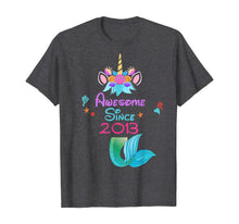 Load image into Gallery viewer, Girls Awesome Since 2013-7th Birthday Unicorn Mermaid Party T-Shirt