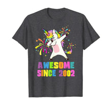 Load image into Gallery viewer, 18 Years Old 18th Birthday Awesome Since 2002 Unicorn T-Shirt