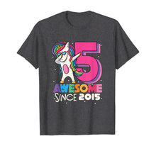 Load image into Gallery viewer, Unicorn Dabbing 5th Birthday Shirt Girls Bday Party Gift T-Shirt