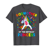 Load image into Gallery viewer, Godmother Of The Birthday Princess Dabbing Unicorn Party T-Shirt