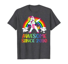Load image into Gallery viewer, 10 Birthday Unicorn Dabbing Awesome Since 2010 T-Shirt