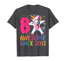 Load image into Gallery viewer, 8 Years Old 8th Birthday Unicorn Dabbing Shirt Girl Party T-Shirt