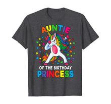Load image into Gallery viewer, Auntie Of The Birthday Princess Dabbing Unicorn Party Gift T-Shirt