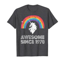 Load image into Gallery viewer, 1970 50th Birthday Gift Unicorn Rainbow 50 Years Old Costume T-Shirt