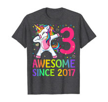 Load image into Gallery viewer, 3 Years Old 3rd Birthday Unicorn Dabbing Shirt Girl Party T-Shirt