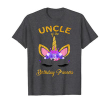 Load image into Gallery viewer, Uncle Of The Birthday Princess Unicorn Matching Family Shirt