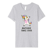 Load image into Gallery viewer, Dabbing Unicorn Birthday Girl Gift 10 Years Old Born in 2008