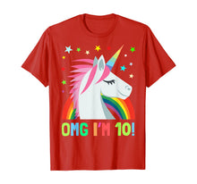 Load image into Gallery viewer, Unicorn Birthday Shirts For 10 Year Old Girls Boys OMG Gift
