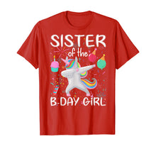 Load image into Gallery viewer, Matching Unicorn Sister Shirt , Sister of the Birthday Girl