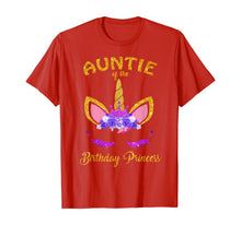 Load image into Gallery viewer, Auntie of the Birthday Princess Unicorn Girl T-Shirt