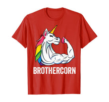 Load image into Gallery viewer, Cute Unicorn Brother Girl Birthday Party Apparel BrotherCorn T-Shirt