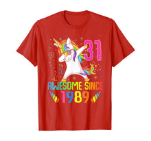 Load image into Gallery viewer, 31 Years Old 31th Birthday Unicorn Dabbing Shirt Girl Party T-Shirt