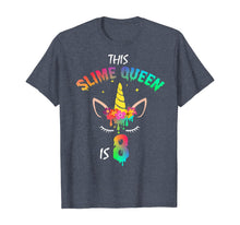Load image into Gallery viewer, This Slime Queen Is 8-8th Birthday Girl Unicorn and Slime T-Shirt