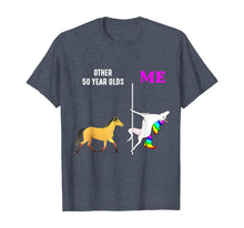 Load image into Gallery viewer, Womens Other 50 Year Olds And Me Unicorn Dancing Birthday T-Shirt