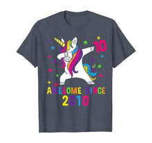 Load image into Gallery viewer, 10th Birthday Dabbing Unicorn Awesome Since 2010 Party T-Shirt