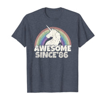 Load image into Gallery viewer, Unicorn 34st Birthday Gift Rainbow 1986 T-Shirt