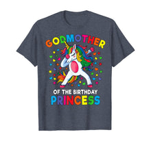 Load image into Gallery viewer, Godmother Of The Birthday Princess Dabbing Unicorn Party T-Shirt