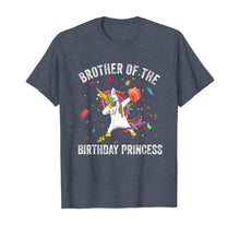 Load image into Gallery viewer, Brother of the Birthday Princess Gift Dabbing Unicorn Girl T-Shirt