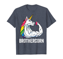 Load image into Gallery viewer, Cute Unicorn Brother Girl Birthday Party Apparel BrotherCorn T-Shirt