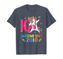 Load image into Gallery viewer, 10 Years Old 10th Birthday Unicorn Dabbing Party T-Shirt