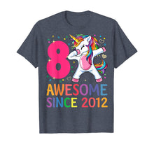 Load image into Gallery viewer, 8 Years Old 8th Birthday Unicorn Dabbing Shirt Girl Party T-Shirt