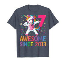 Load image into Gallery viewer, 7 Years Old 7th Birthday Unicorn Dabbing Shirt Girl Party T-Shirt