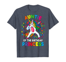 Load image into Gallery viewer, Auntie Of The Birthday Princess Dabbing Unicorn Party Gift T-Shirt