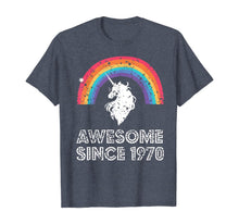 Load image into Gallery viewer, 1970 50th Birthday Gift Unicorn Rainbow 50 Years Old Costume T-Shirt
