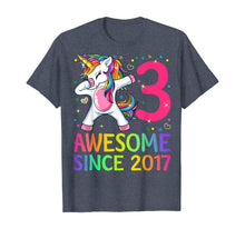 Load image into Gallery viewer, 3 Years Old 3rd Birthday Unicorn Dabbing Shirt Girl Party T-Shirt