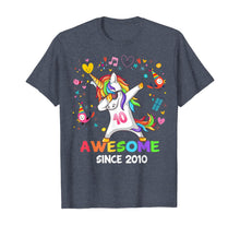 Load image into Gallery viewer, Dabbing Unicorn Awesome Since 2010 - 10th Birthday T-Shirt