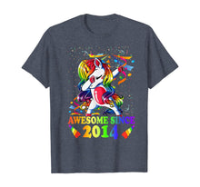 Load image into Gallery viewer, Awesome Since 2014 6th Birthday Unicorn Dabbing Girl Party T-Shirt