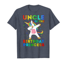 Load image into Gallery viewer, Uncle Of The Birthday Princess Unicorn Dabbing Shirt