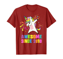 Load image into Gallery viewer, 10 Years Old 10th Birthday Awesome Since 2010 Unicorn T-Shirt