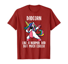 Load image into Gallery viewer, Mens Unicorn Dad Girl Birthday Party Apparel, DadCorn Cute T-Shirt
