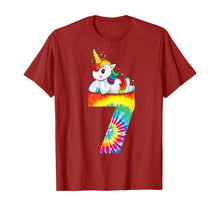 Load image into Gallery viewer, 7th Birthday Unicorn Shirt Girls Tie Dye Gift Party Outfit T-Shirt