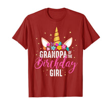 Load image into Gallery viewer, Grandpa Of The Birthday Girl Grandpa Gift Unicorn Birthday T-Shirt