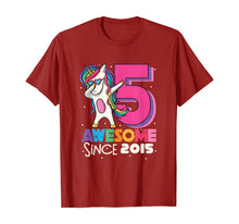 Load image into Gallery viewer, Unicorn Dabbing 5th Birthday Shirt Girls Bday Party Gift T-Shirt
