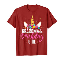Load image into Gallery viewer, Grandma Of The Birthday Girl Grandma Gift Unicorn Birthday T-Shirt