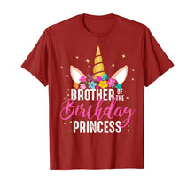 Load image into Gallery viewer, Brother Of The Birthday Princess Gift Unicorn Birthday T-Shirt