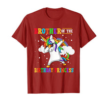 Load image into Gallery viewer, Brother of the Birthday Princess Unicorn Girl T-Shirt T-Shirt